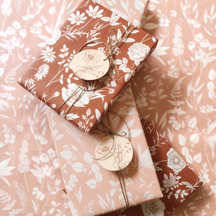 Typoflora - Wholesale Tissue paper - Tissue Paper - Wildflowers in Rust5