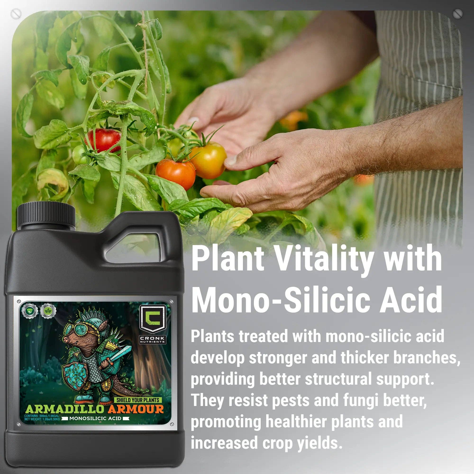 Cronk Nutrients - Wholesale Fertilizer - Armadillo Armour - Monosilicic Acid for Plants Enhance Plant Growth10