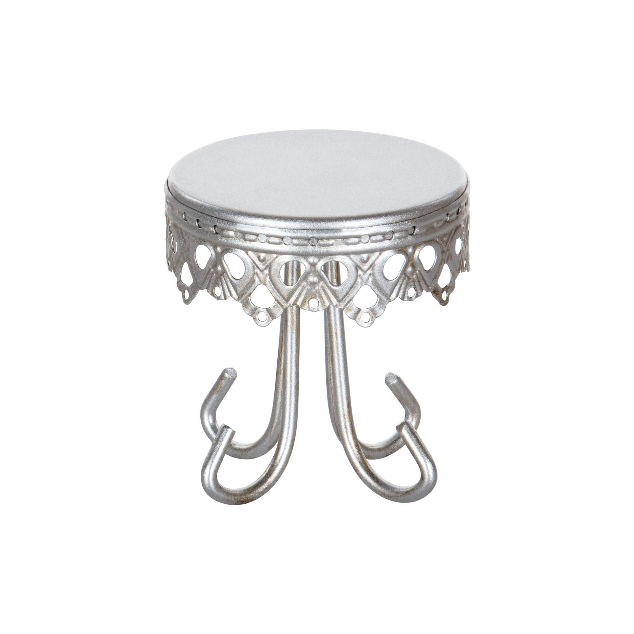 Amalfi Decor - Wholesale Cake Stand - 10 Piece Mini 3.5" Cupcake Holder Set - Silver2