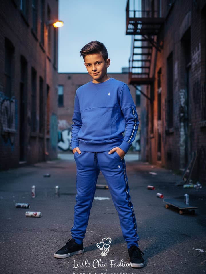 LewyLou NO4 Jogger azul por atacado de Little Chiq