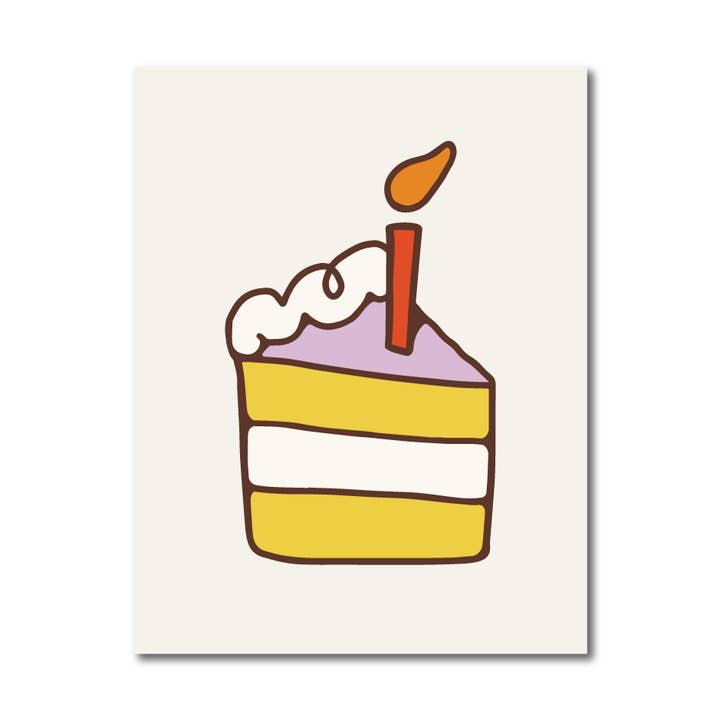 Happy Birthday Cake Slice Greeting Card for wholesale by Amberhill