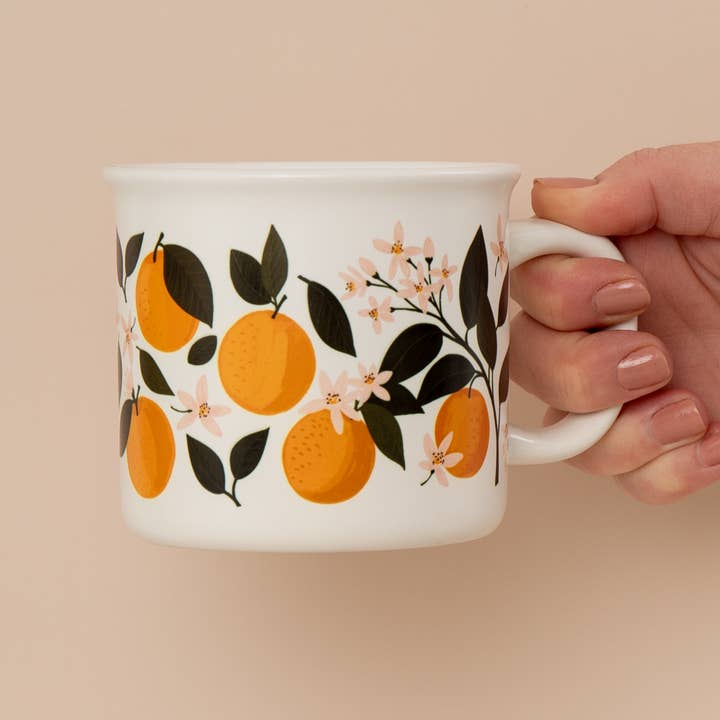 Orange Orchard Mug for wholesale by Paper Farm Press