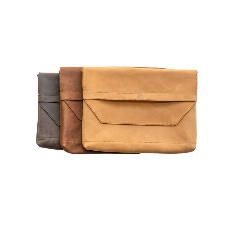 Kilele Gear | Rugged Leather Goods - Wholesale Laptop/Tablet Case - Unisex - Borana Laptop Sleeve - Genuine Leather