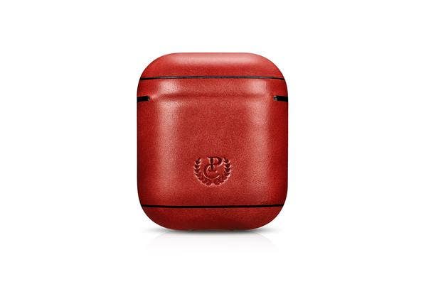 CairPods - Wholesale Airpod/Earbud Case - Men's - Vintage Premium Leather AirPods Case - Red5