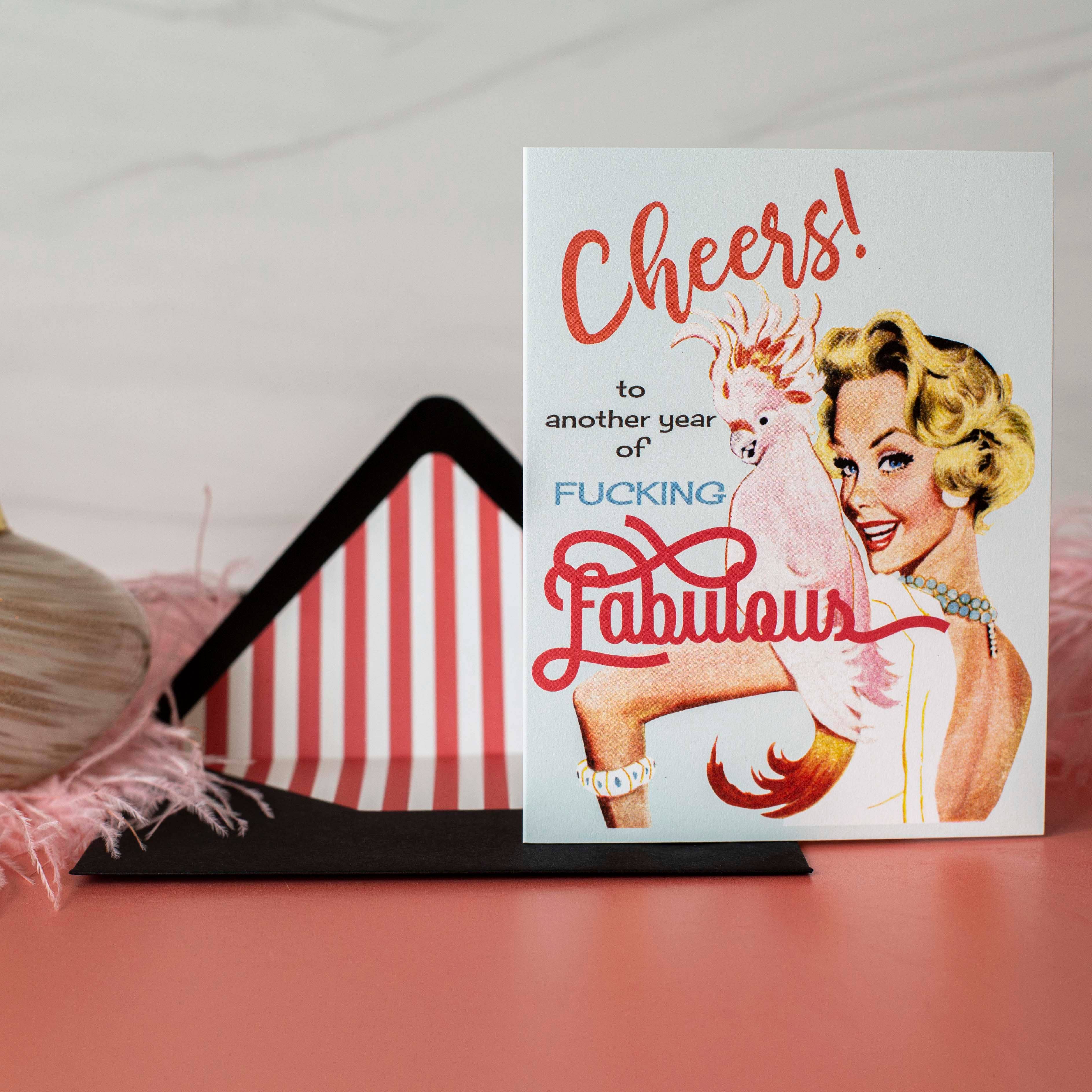 Mod Lounge Paper Company - Wholesale Birthday Card - Another Year of Fucking Fabulous Funny Birthday Card3