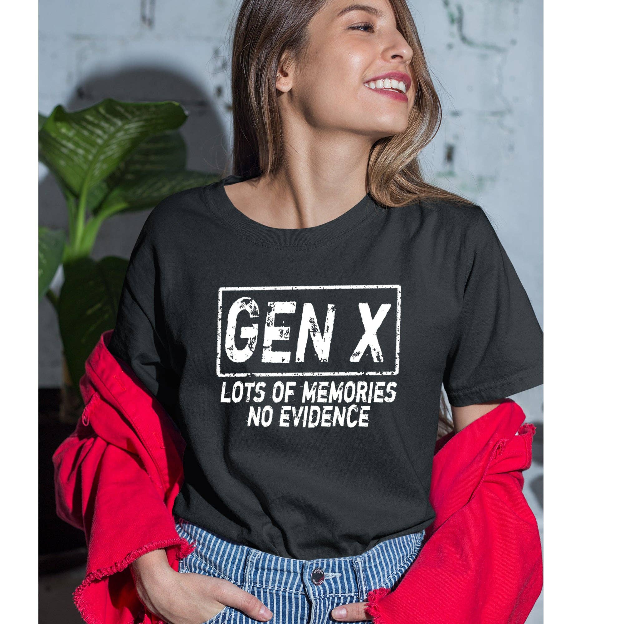Expression Tees - Wholesale Screen Printed T-Shirt - Women's - Gen X Lots of Memories No Evidence Nostalgia Womens T-shirt14