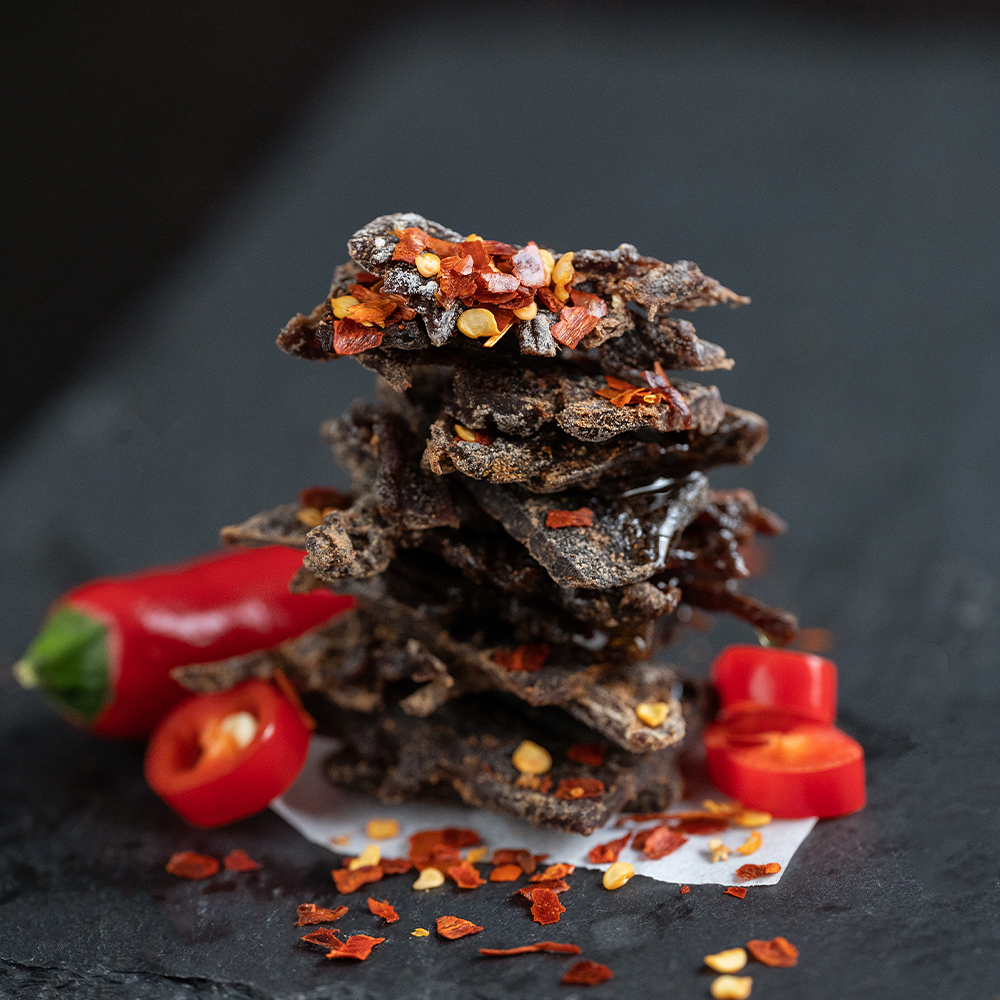 Trailhead | Get Jerky – wholesale Jerky – Dragon Jerky - Hot & Fiery Red Chilli Beef Jerky 1