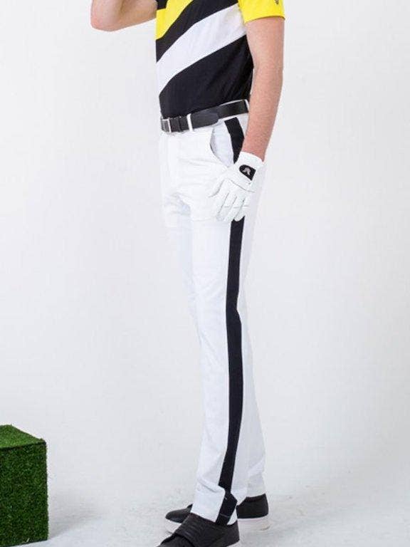 Moderne contrastbroek met rechte lijn voor wholesale door Nevermindall Golf