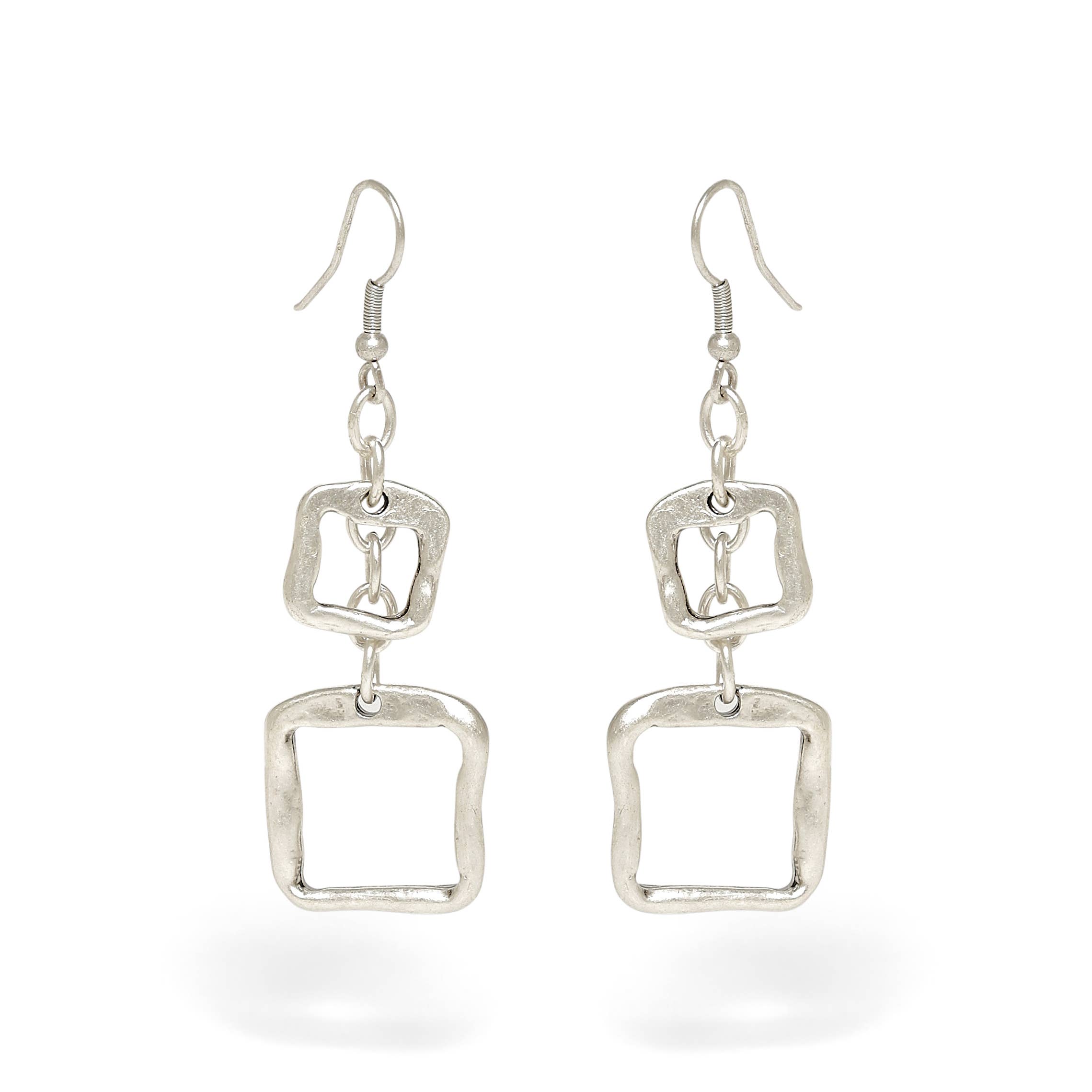 Chanour – wholesale Hängande örhängen – Handgjorda tennörhängen - 24-3290