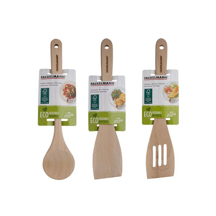 Fackelmann - Wholesale Spatula/Turner - Set of 3 wooden kitchen utensils5
