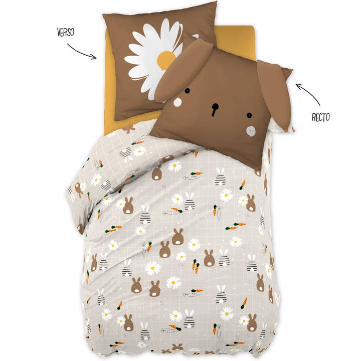 JUEGO DE CAMA INFANTIL 140 x 200 cm POMPÓN para venta al por mayor de L'effet Papillon