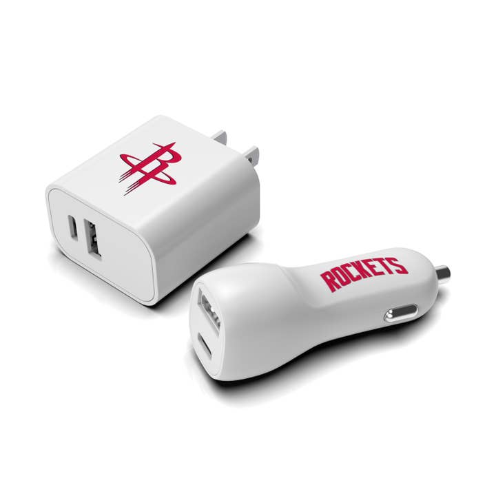 Prime Brands Group - Wholesale Charger - NBA Houston Rockets Dual USB Wall & Car Charger