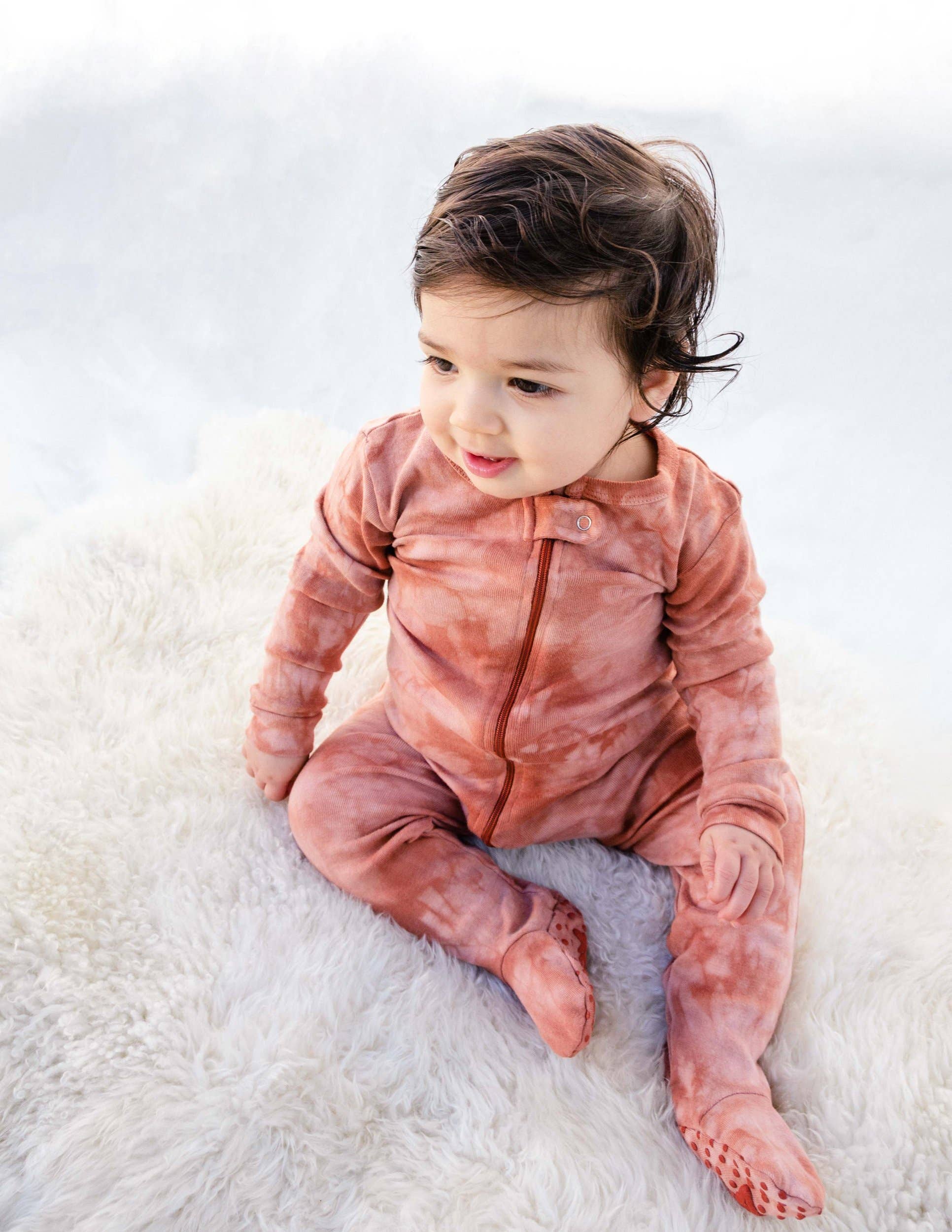 Leveret Pajamas - Vendita all'ingrosso Pigiamino - Neonati - Pigiama Tie Dye in cotone per bambini9
