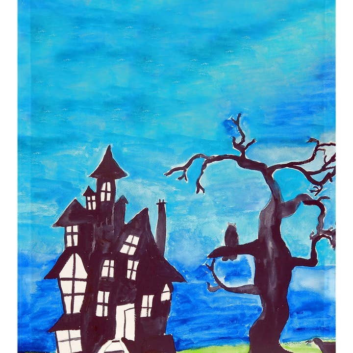 Haunted House Flagga för wholesale av Betsy Drake Interiors