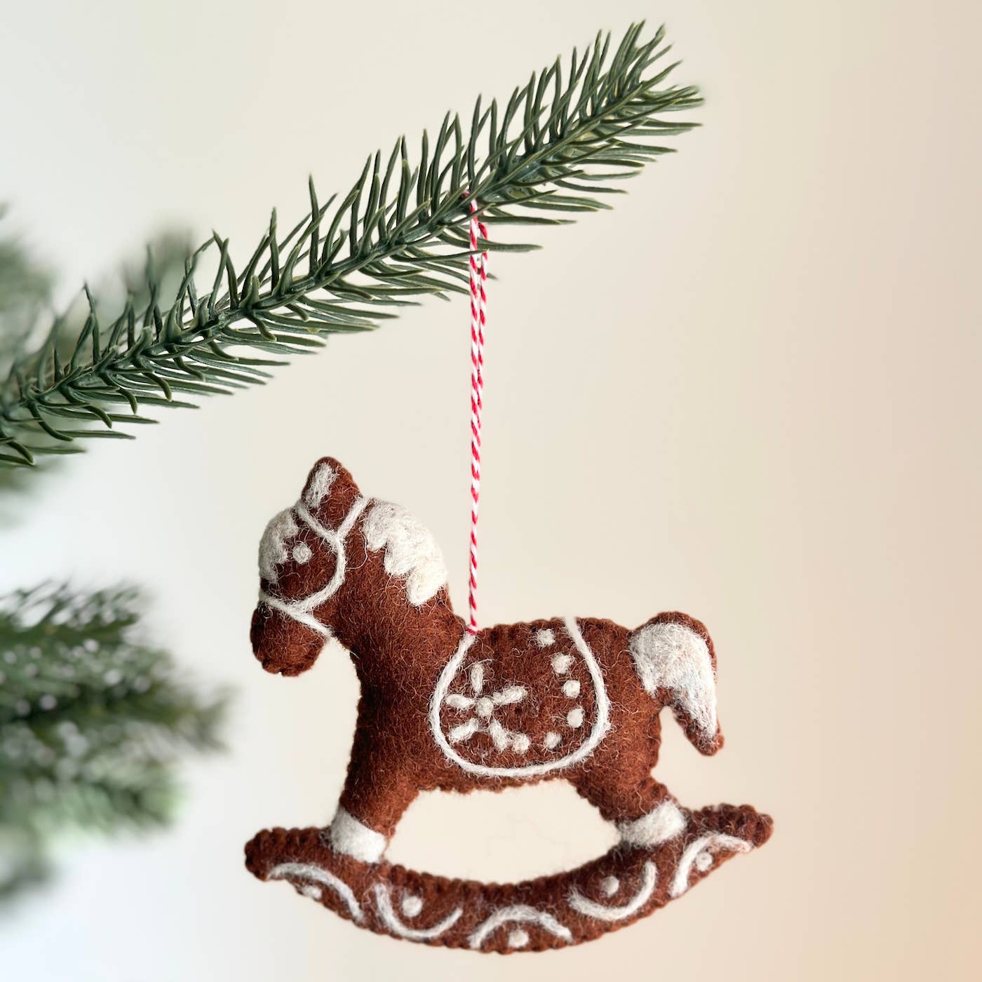 Ganapati - Wholesale Ornament - Gingerbread Rocking Horse Ornament1