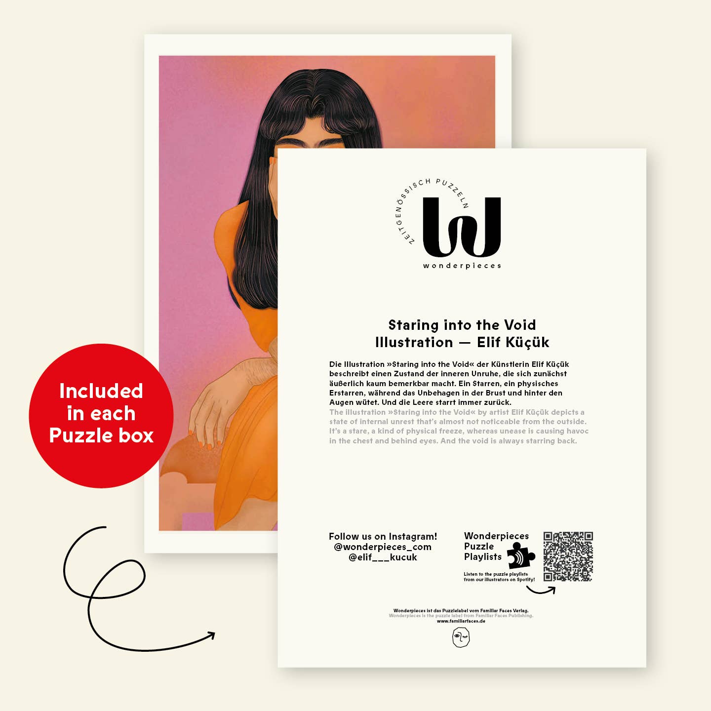 Wonderpieces - Wholesale Puzzel - Volwassene - Puzzel »Staring into the Void« | Illustratie Elif Küçük2