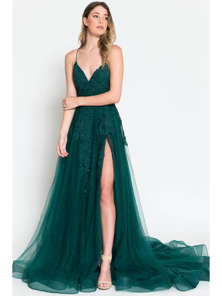 Babyfox Apparel - Wholesale Gown - Women's - A Line Sweep Train Evening Gown