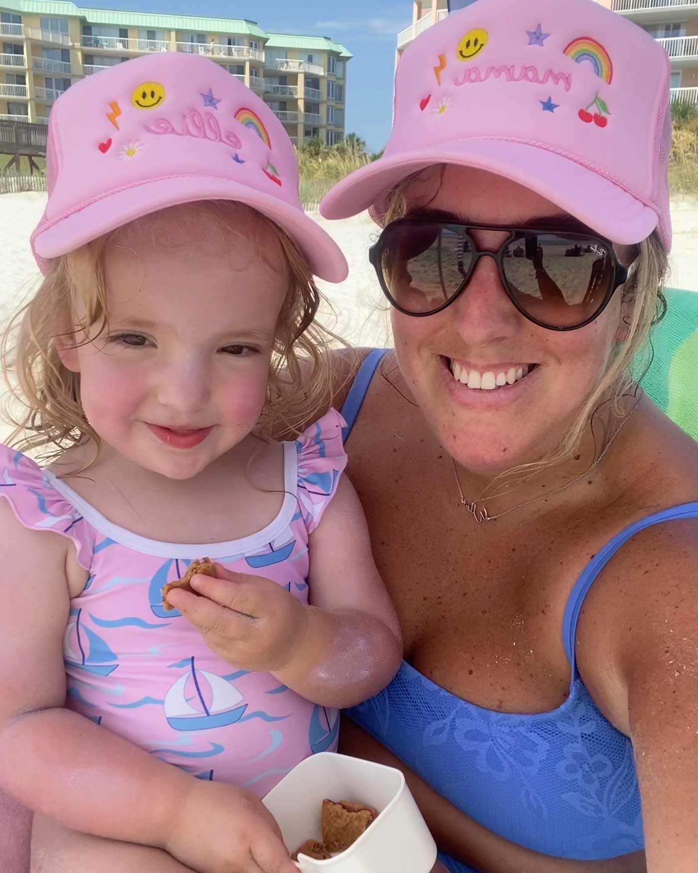 Sundrop - Wholesale Kids Hat - Kids - Personalized Kids Charm Pink Trucker Hat (Mama & Mini Match)10