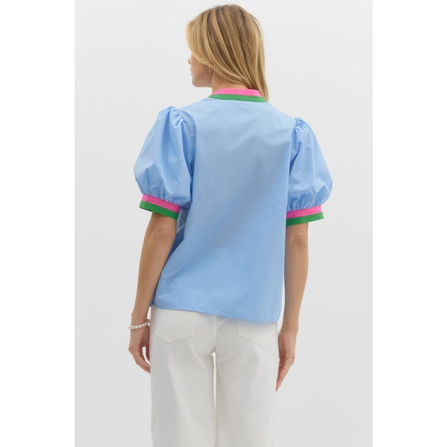 STYLE USA - Wholesale Tunic - Women's - Solid short bubble sleeve top8