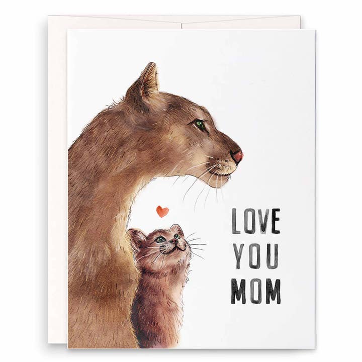 Liyana Studio – Großhandel Muttertagskarten – Mountain Lion Mom — Süße Muttertagskarte