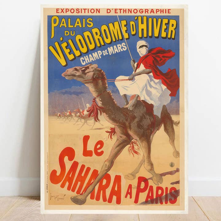 Affisch Sahara i Paris, Etnografiutställning 1894-19 för wholesale av wallartgallery
