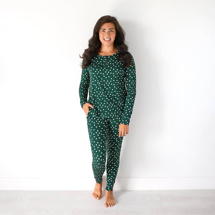 Dottie WOMENS TWO PIECE Christmas Adult Pajamas Bamboo for wholesale by Gigi and Max