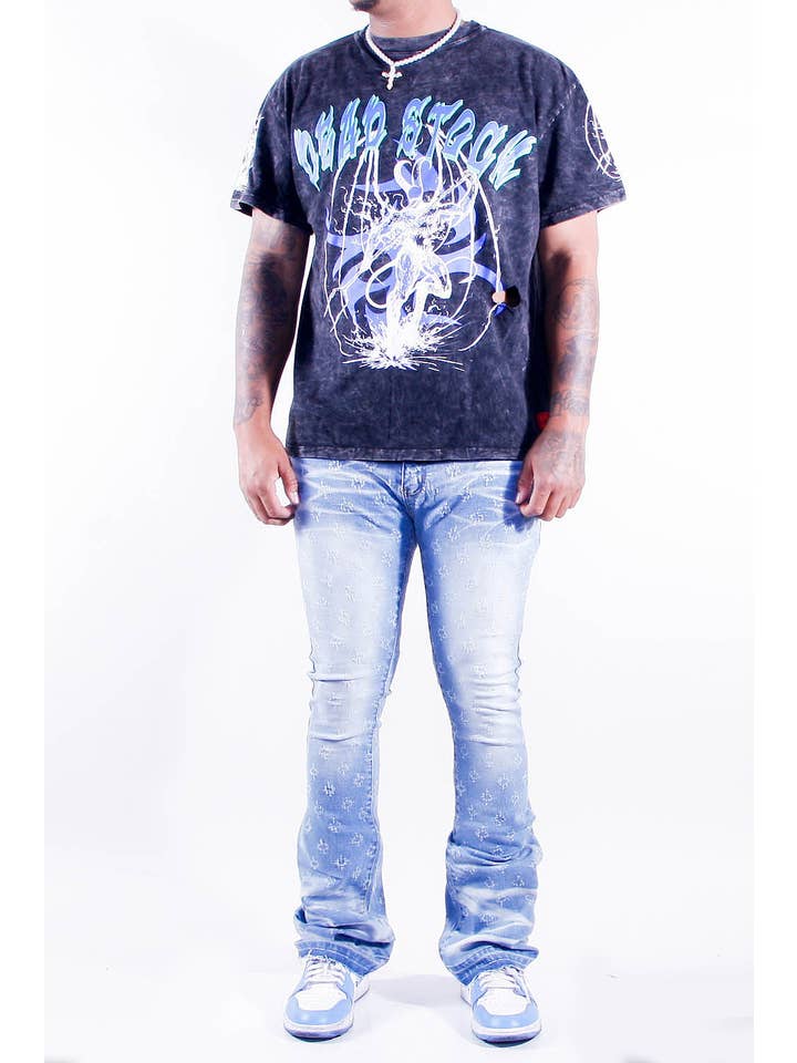 Cooper 9 - Wholesale Jeans - Men's - 504 Typer Stack Jeans Mid Wash