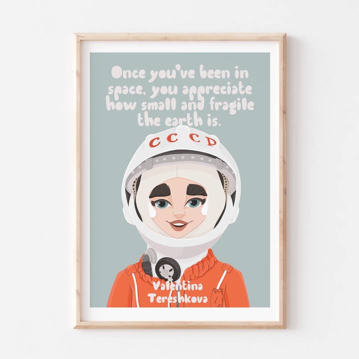 Valentina Tereshkova Wall Art for wholesale by Another Wild Story
