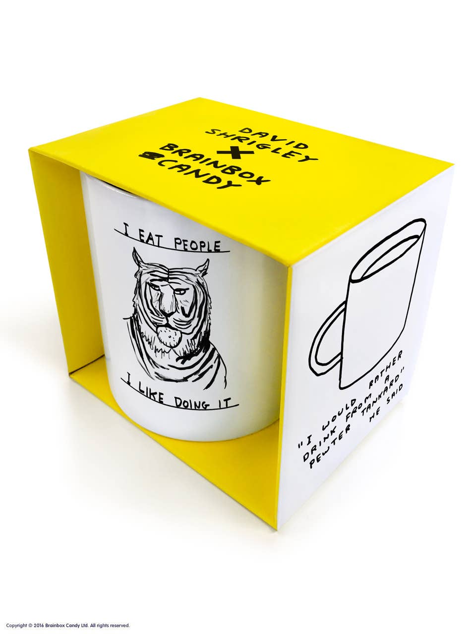 David Shrigley x Brainbox Candy - Wholesale Coffee Mug - Funny Gift David Shrigley Mug - I Eat People1