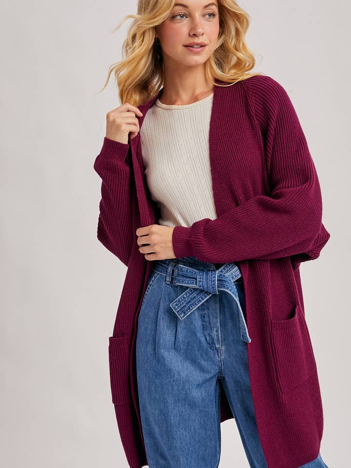 Bluivy - Wholesale Cardigan - Women's - OPEN FRONT BATWING SLEEVE CARDIGAN20