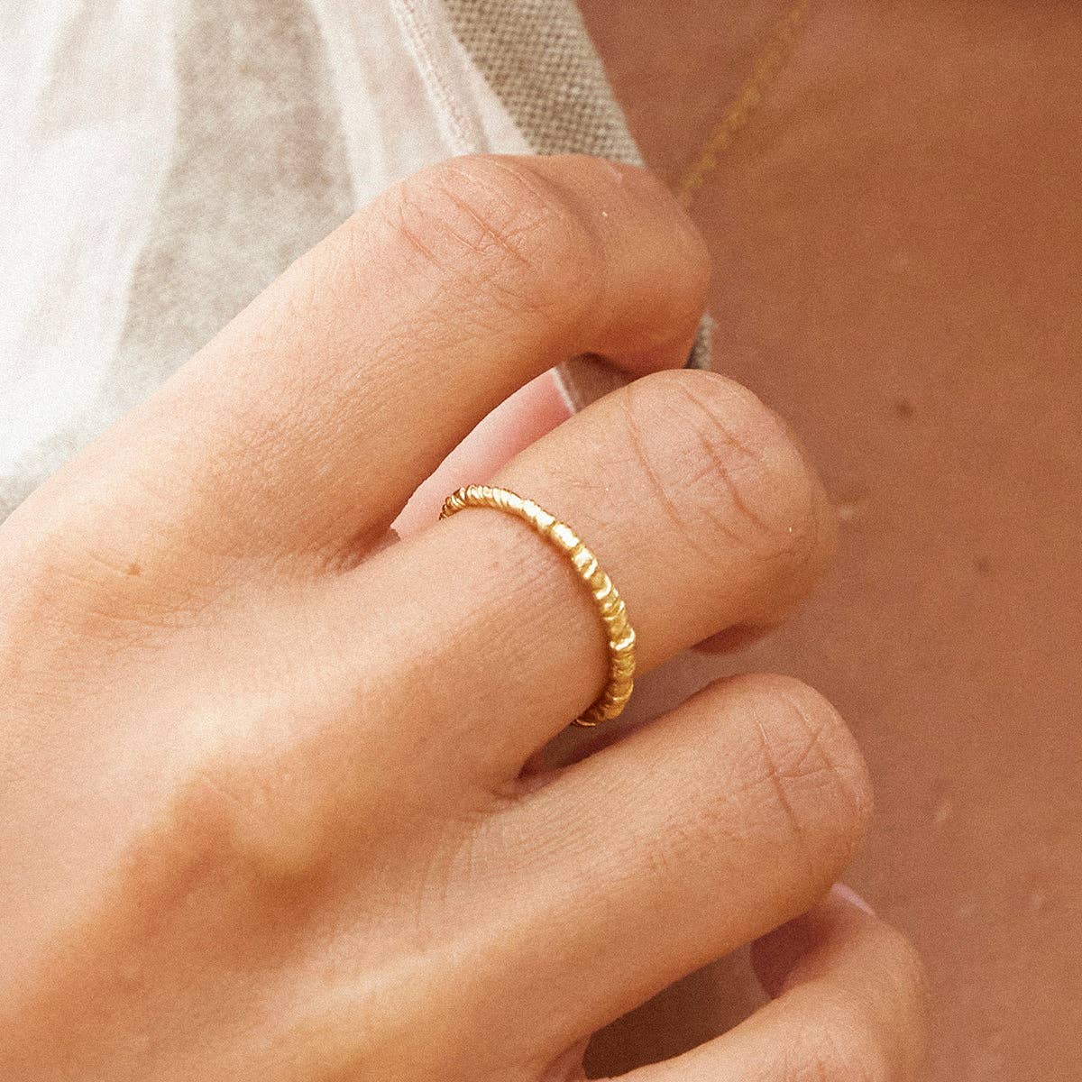 Agapée Jewelry - Wholesale Band/Stacked Ring - Zetita Ring | Jewelry Gold Gift Waterproof2