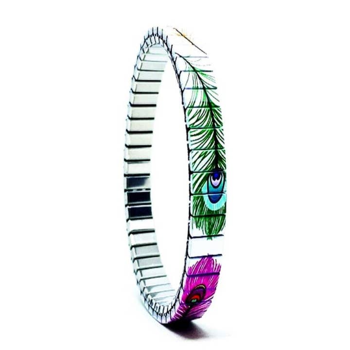 Stainless steel 6mm bracelet - Peacock 6W06 for wholesale by Urband London