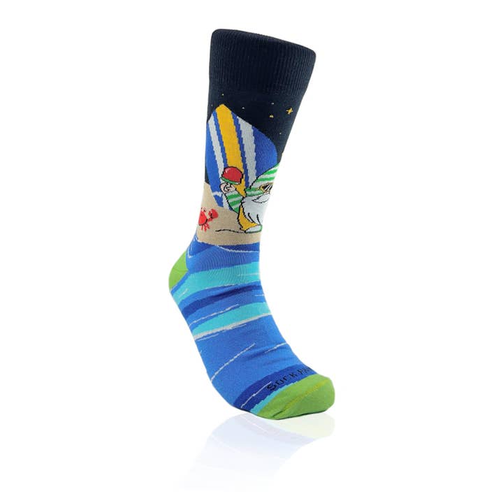 Sock Panda - Wholesale Socks - Men's - Gnome Surfer Socks from the Sock Panda (Adult Large - Men's Shoe Sizes 8-12)4