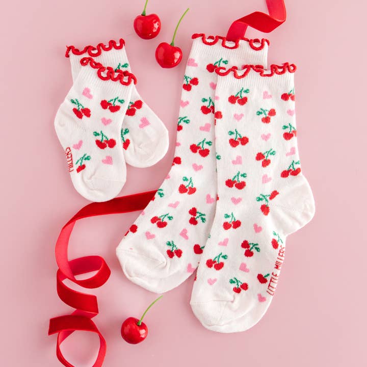 Sweet Cherry Sock for wholesale by Little Millers