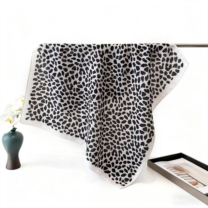 ACCITY - Wholesale Head Scarf - Women's - Vintage Leopard Herringbone Linen Headscarf_CWASC034263