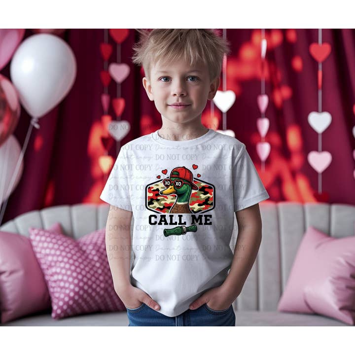 6658 - Chama-me Valentine pato *Transferência DTF por atacado de It's Transfer Time