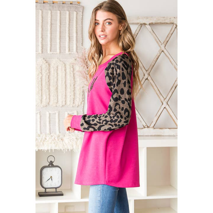 Pink Irene Wholesale - Venta al por mayor Camiseta - Mujer - TOP LISO Y CON DISEÑO DE RENO ANIMAL