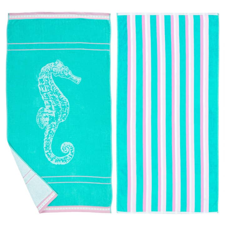 BH Collective - Wholesale Beach Towel - Beach Towels - 100% Cotton Jacquard, 2pk - Playa Collection16