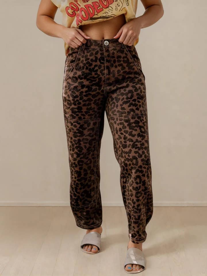 Meadow Leopard Print Jeans for wholesale by Indie & Co. | Women's Apparel