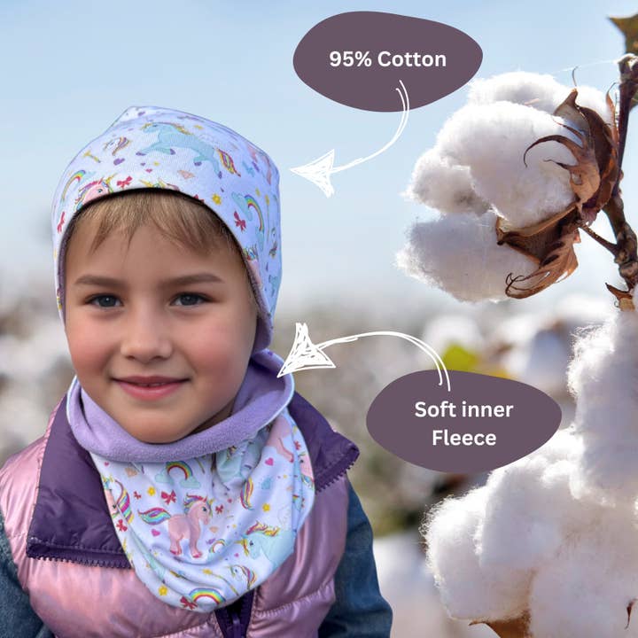 HECKBO - Wholesale Winter Accessory Set - Kids - Hat and scarf set unicorn - winter hat