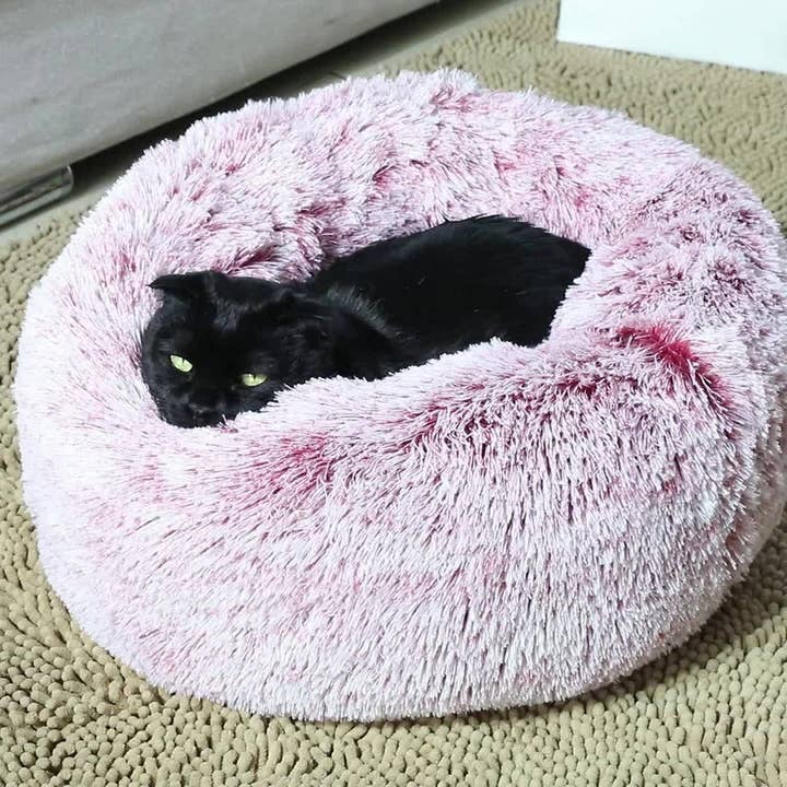 PAWPAWwholesale - Wholesale Pet Bed - Cat/Dog - Fluffy Donut Cat Bed – Plush & Cozy Pet Cushion_CWMM527940