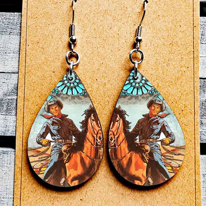 Western Cowboy Earrings for wholesale by Bungalow Blue Trading Co