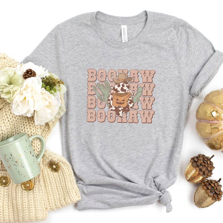 Chemise d'Halloween BooHaw pour femme, tailles S à 2XL pour la vente par Shine Thrive Grow