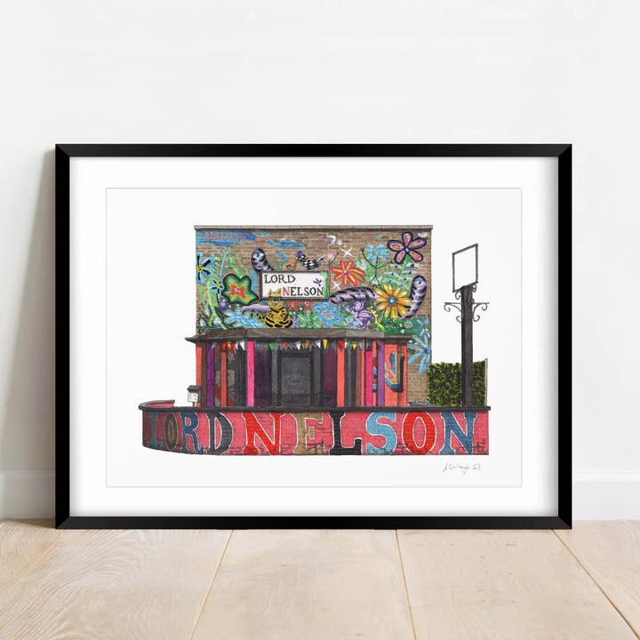 Southwark - Lord Nelson pub - Stampa giclée (senza cornice) per la vendita all'ingrosso da parte di Ana Gallego Illustrations