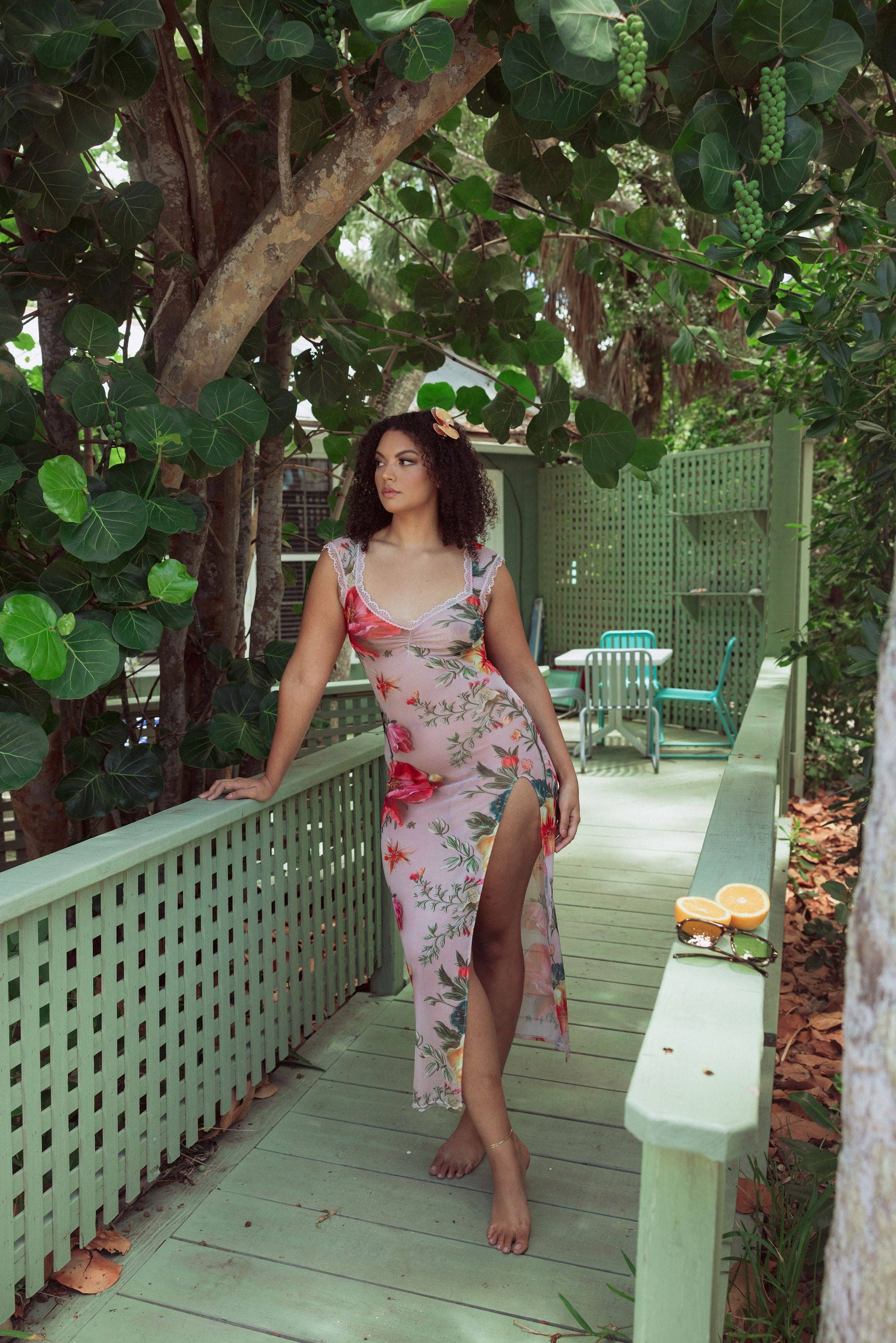 IMPRESIÓN FLORAL DE MALLA 3D COLECCIÓN KILO BRAVA MESH - MAXI SLIP de venta al por mayor en Faire3