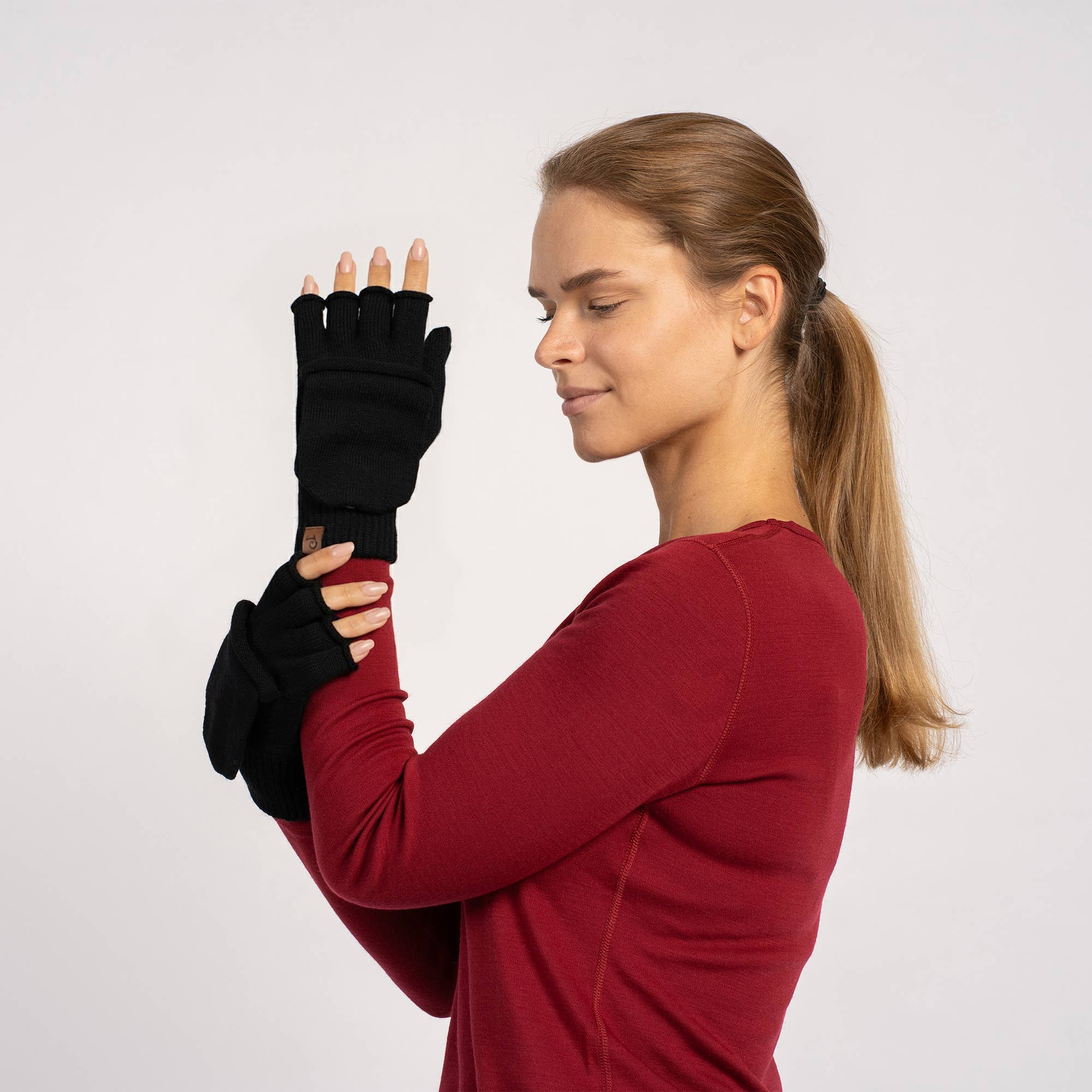 menique - Wholesale Gloves - Women's - Merino Wool Convertible Gloves For Women2