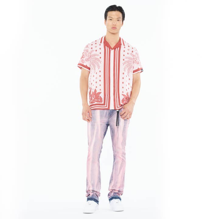 RED Cult's Cuban Short Sleeve Woven Shirt in Retro for wholesale on Faire2