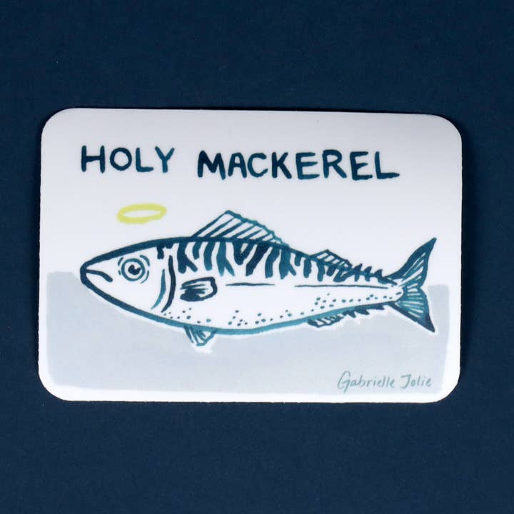 Holy Mackerel Sticker for wholesale by Fish-Eyed by Gabrielle Jolie