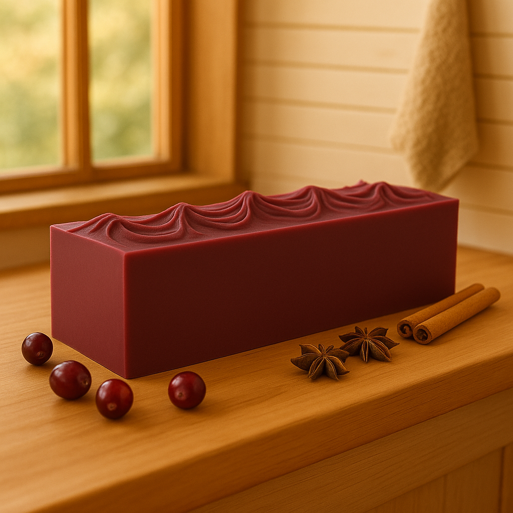 DeShawn Marie Soap Boutique – wholesale Tvål – Tranbär Spice 3.5 LB Soap Loaf2