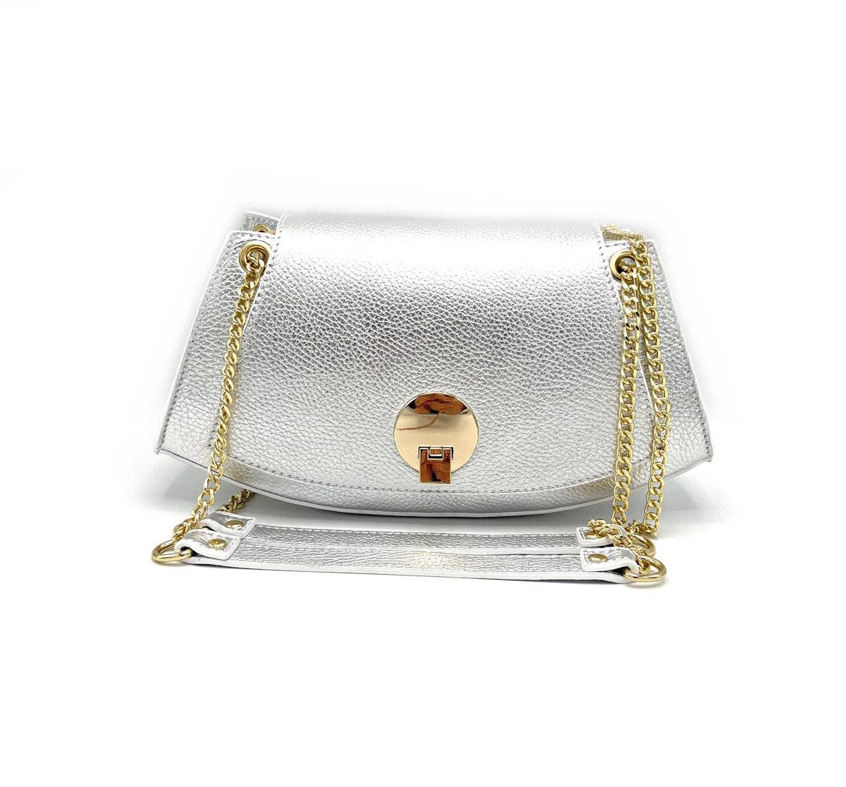 Suie Valentini srl – Großhandel Henkeltasche – Damen – Echtes Leder Umhängetasche mit Kette, handgefertigt in Italien, Art. 11243913